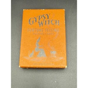 Vintage Gypsy Witch Fortune Telling Playing Cards Cat Cauldron Box  Instructions